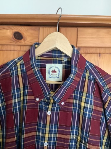 Relco burgandy check shirt - shirt, 3xl