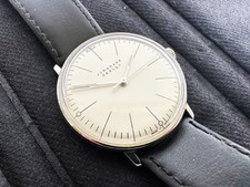Junghans Max Bill Hand Winding Watch in Box. Used but Good Condition.
