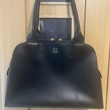 Radley Millbank Smart Black Handbag Medium Size Leather Grab Bag second BNWOT 