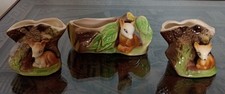 Vintage Eastgate Withernsea Pottery Fauna Planters x 3