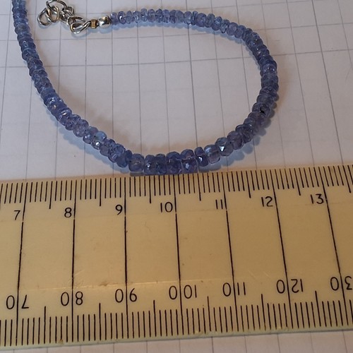 Silver tanzanite bracelet