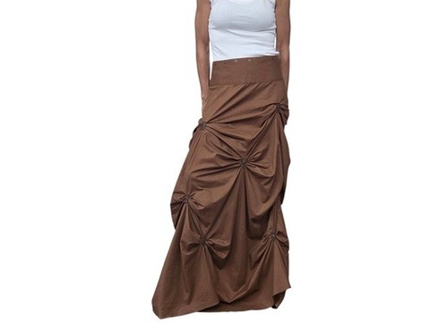 Brown ruched parachute - ruched,