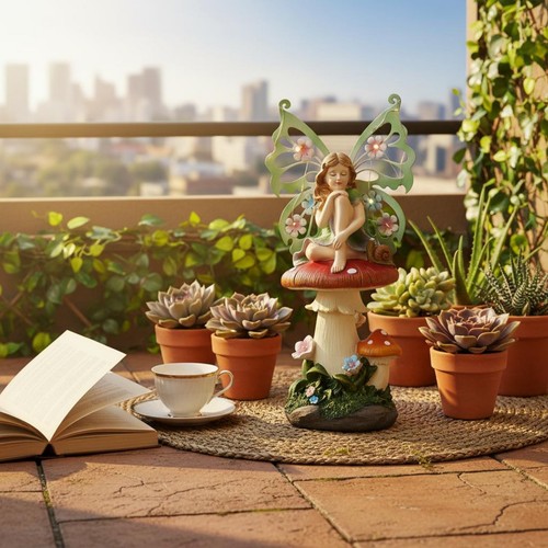 Solar fairy statue - outdoor, use