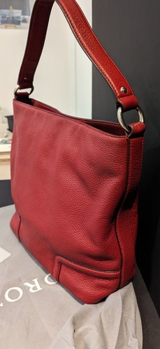 Beautiful red leather tote - red,
