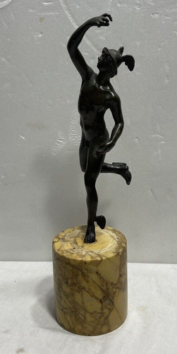 Bronze statue god mercury - statue,