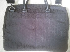 Black Calvin Klein CK monogram laptop office bag