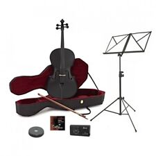 Full Size Cello with Case + Beginner Pack Black