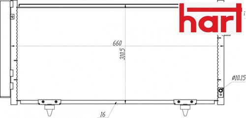 Engine condenser 620 610 - engine, ac