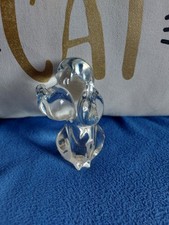 Glass Sitting Dog Paperweight