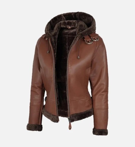 Women cognac brown leather - cognac,