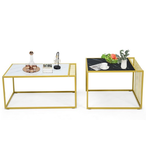 Gymax modern nesting table - modern,