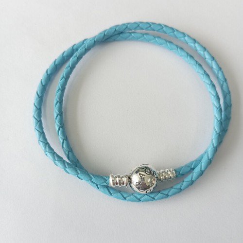 Silver pandora blue double - silver,
