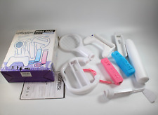 QuickShot Mega Pack Attachements for Nintendo Wii Controller + 1 Pink Controller