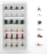 Hackle dry flies box - hackle, /