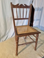 Spindle Back Kitchen Farmhouse Salon Chair with Rattan Seat