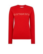 Bella Freud Merino Wool Glamorama Jumper Red Brand New Size UK 14 RRP £375