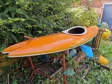 Vintage Classic Fibreglass Single Kayak Canoe 10 ft Long (Spares Or Repair)