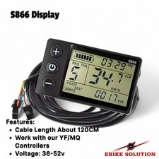 S866 Display Electric Bike LCD 48V  Electric Bike Scooter Panel Controller Ebike