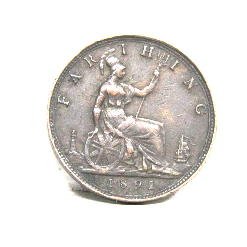 1891 farthing coin victoria - 1891,