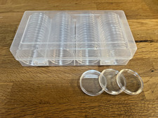 Coin Capsules For 1oz Silver Britannia Coins x60 In Box . 40mm Rimless 