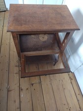 Antique Oak Display Cabinet with Glass