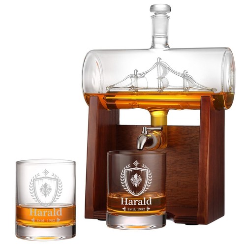 Whisky decanter glasses set - glasses,