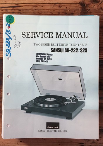 Sansui 222 323 record - sansui, sr-323