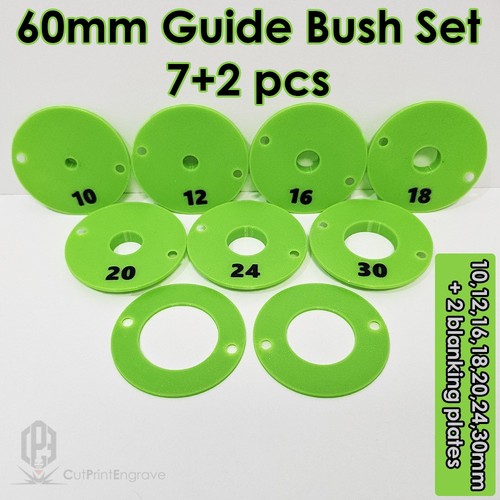 Printed 60mm guide bush set - 3d,