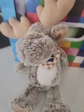 Soft Toy Moose with Swedish Flag Plush Stuffed Animal