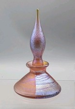 Laugharne Welsh Iridescent Art Glass Perfume Bottle, Scent Bottle Cymru Wales