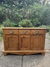 Antique Solid Pine Country Sideboard Dresser Server Store Drawers Cupboard