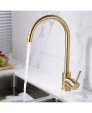 Scuda Manhattan Brushed Brass Kitchen Mixer Tap KT44