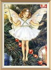 CICELY MARY BARKER Wall Art Print CHRISTMAS TREE FAIRY ANGEL GIFT Flower Fairy