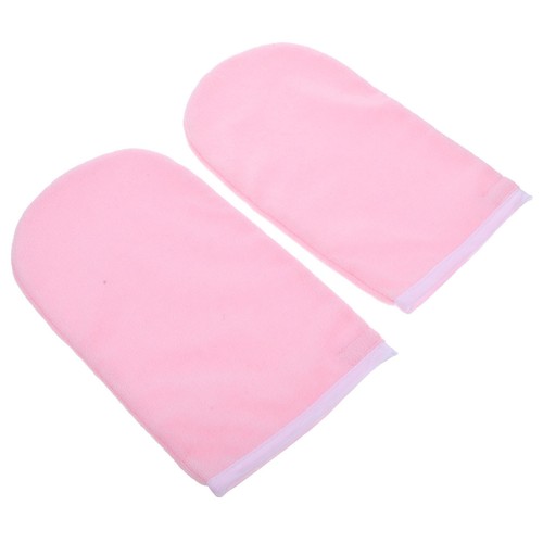 Pink paraffin wax mitts - mitts, cotton