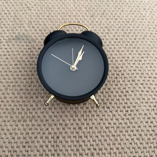 Black alarm clock - black,