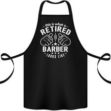 This Is What a Retired Barber Looks Like Cotton Apron 100% Organic