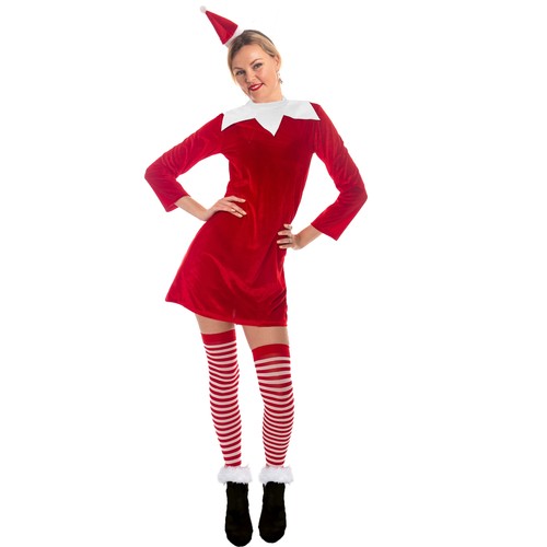 Shelf elf christmas costume - on,
