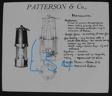 PATTERSON & CO MINING LAMP INFORMATION C1920 Magic Lantern Slide COAL MINING