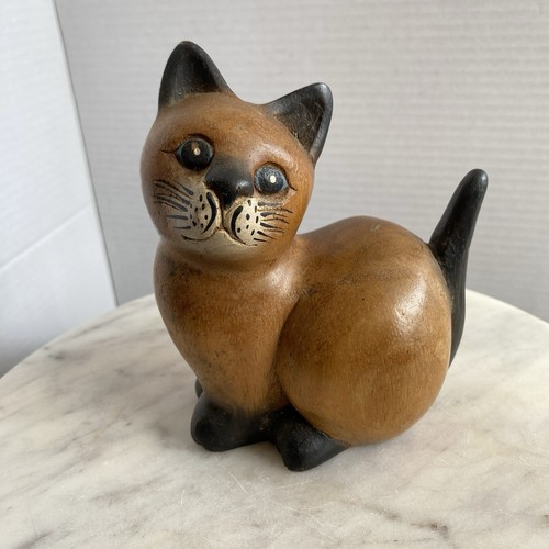 Vintage hand carved wooden - carved,