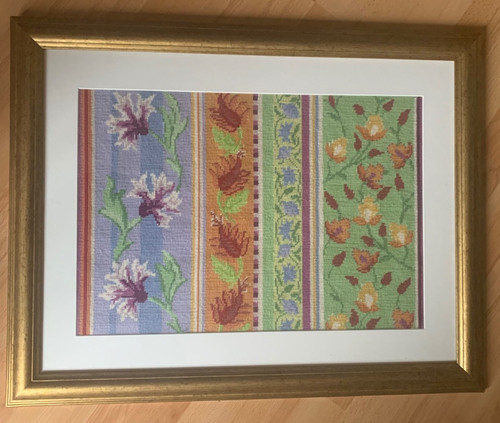 Vintage framed needlepoint - vintage,