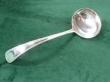 Nice Vintage Punch Soup Ladle Bead pattern Silver Plated
