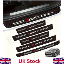 5pcs Carbon Fiber Car Door Plate Sill Scuff Cover Anti Scratch Sticker-Protector