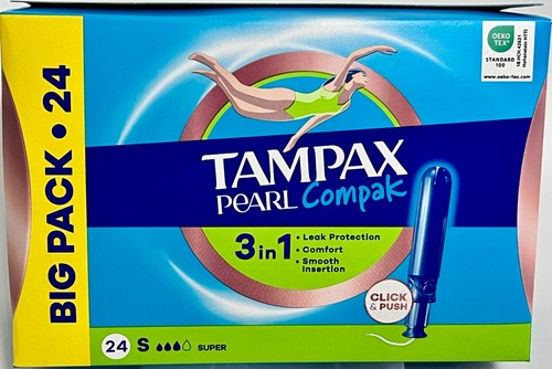 Tampax pearl compak tampons - tampax,
