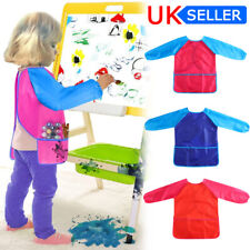 Children Kids Long Sleeve Apron Waterproof Drawing Painting Smock Craft Art Bibs