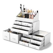 Makeup Organizer with 12 Drawers – Cosmetic Storage Display Box Case Clear