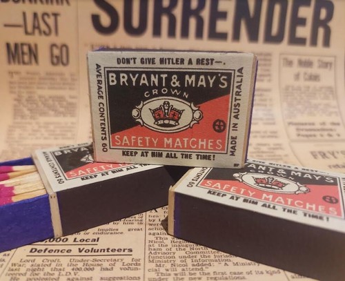 Ww2 home front matchbox - home,