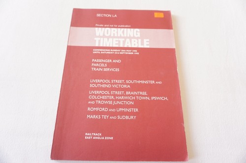 1995 railway working timetable - 1995,