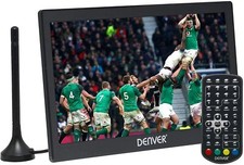 Portable TV Freeview HDMI 10 inch Mains, 12v & Built in Battery  Denver LED-1032