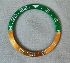 Metal Bezel insert 38mm Green Gold Rolex GMT Seiko SKX SRPD Pineapple 