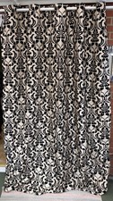 Vintage Flock Curtains - Black
